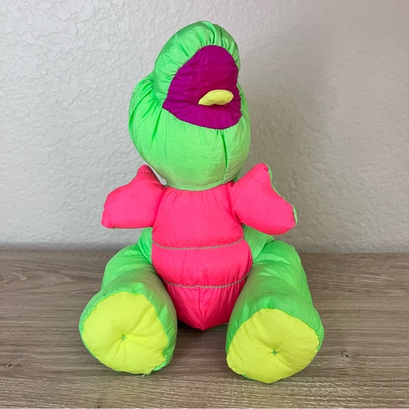 1992 Vintage Fisher Price PUFFALUMP Squeaks Dinosaur Plush 8” - Picture 5 of 11